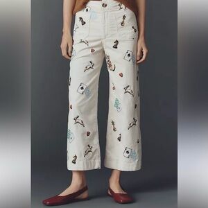 Maeve Cream Corduroy Pants